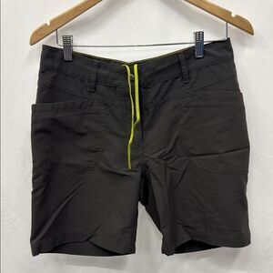 MEC Athletic Shorts Black Yellow Streamlined Fit